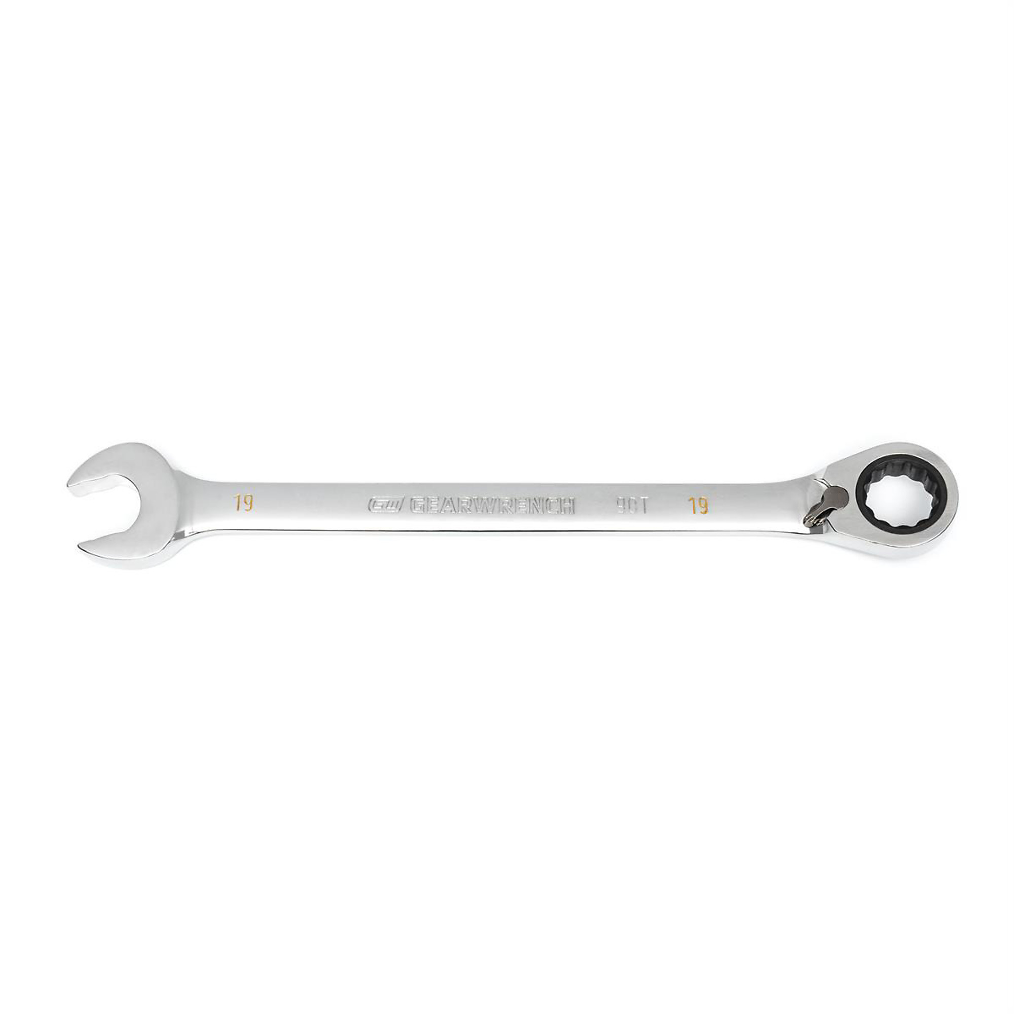 GearWrench Reversible Ratcheting Wrench — 19mm, 90-Tooth, 12 Point, Model# KDT86619